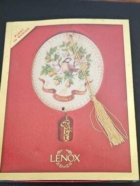 LENOX Partridge in a Pear Tree Ornament  1st in Series 12 days of Christmas NIB